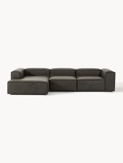 Westwing Collection Sofá rinconera modular de cuero reciclado Lennon^ Sofás