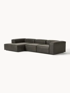 Westwing Collection Sofá rinconera modular de cuero reciclado Lennon^ Sofás