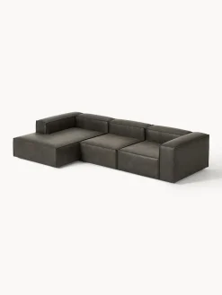 Westwing Collection Sofá rinconera modular de cuero reciclado Lennon^ Sofás