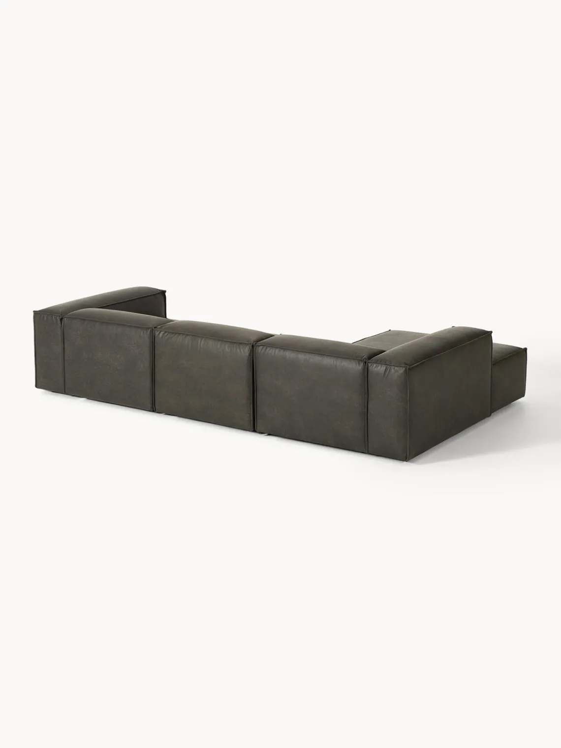 Westwing Collection Sofá rinconera modular de cuero reciclado Lennon^ Sofás