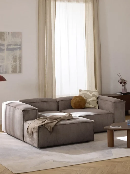 Westwing Collection Sofá rinconera modular de pana Lennon^ Sofás