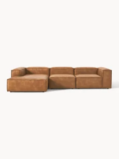 Westwing Collection Sofá rinconera modular de cuero reciclado Lennon^ Sofás