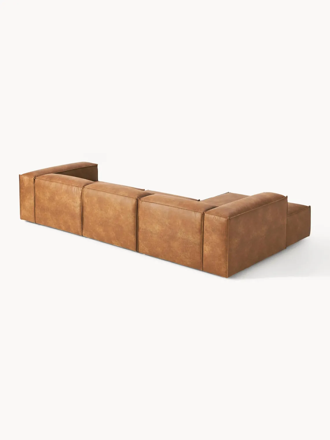 Westwing Collection Sofá rinconera modular de cuero reciclado Lennon^ Sofás
