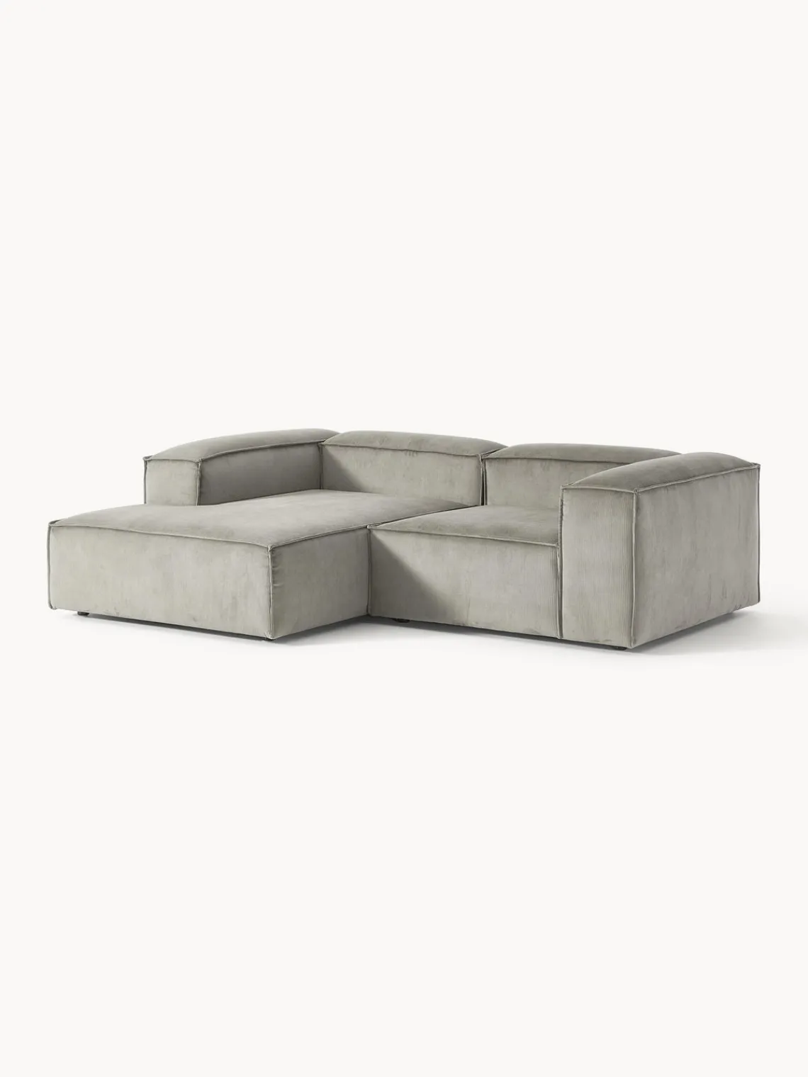 Westwing Collection Sofá rinconera modular de pana Lennon