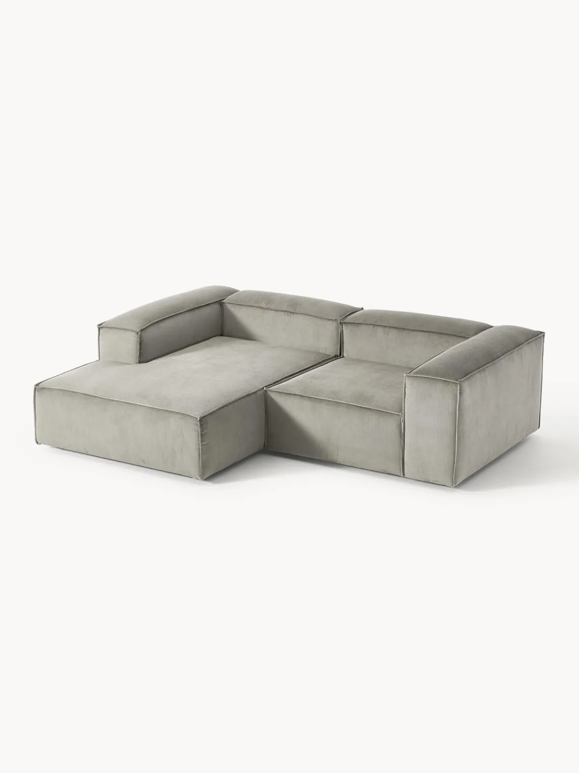 Westwing Collection Sofá rinconera modular de pana Lennon