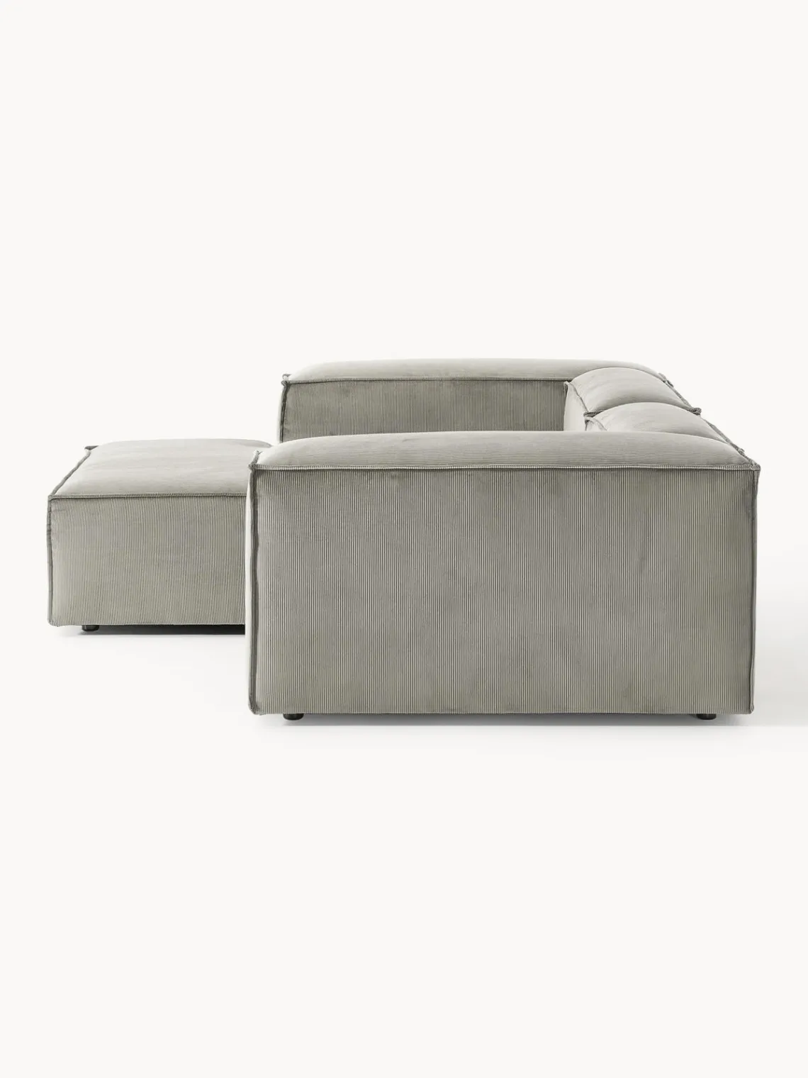 Westwing Collection Sofá rinconera modular de pana Lennon