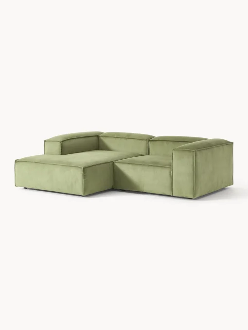 Westwing Collection Sofá rinconera modular de pana Lennon