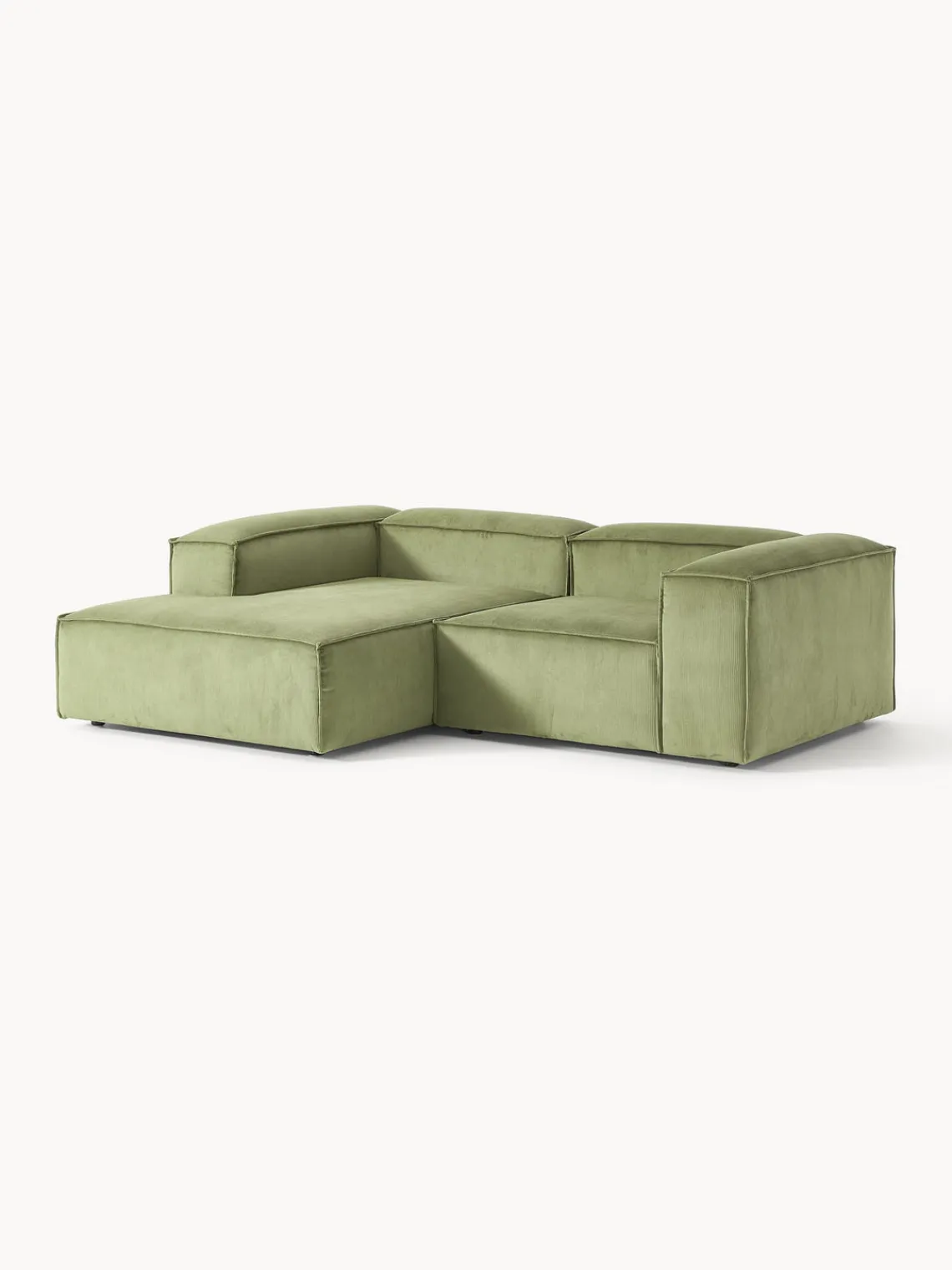 Westwing Collection Sofá rinconera modular de pana Lennon