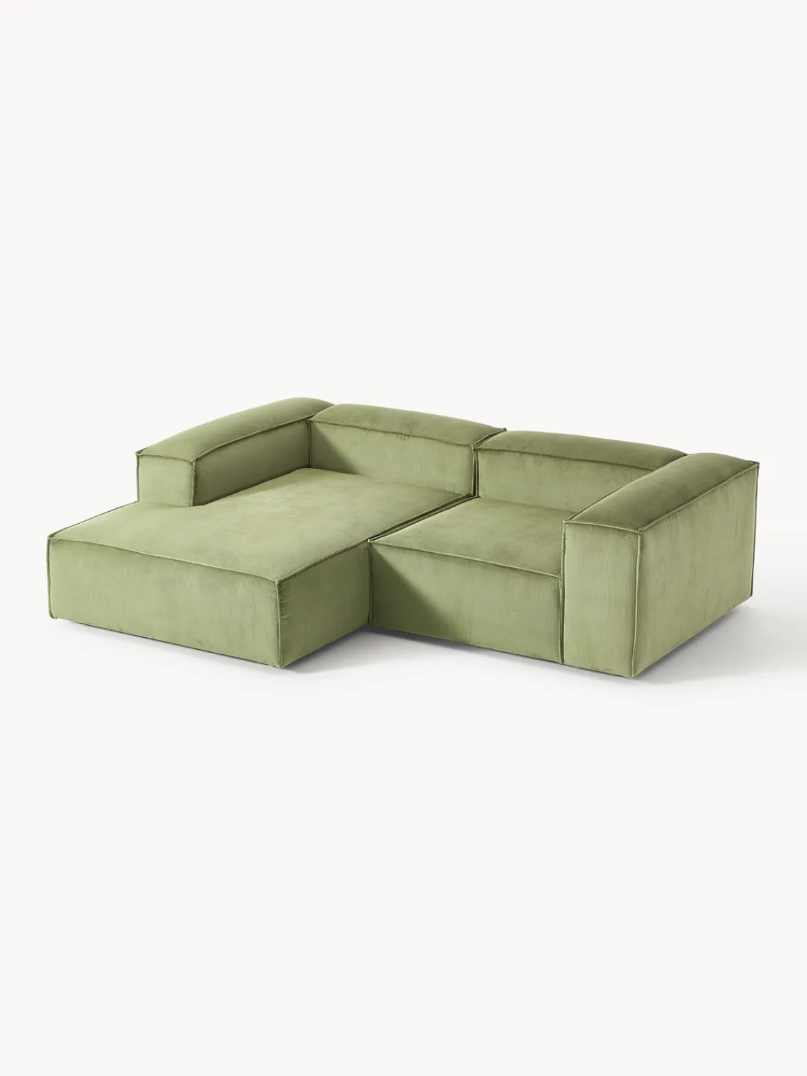 Westwing Collection Sofá rinconera modular de pana Lennon