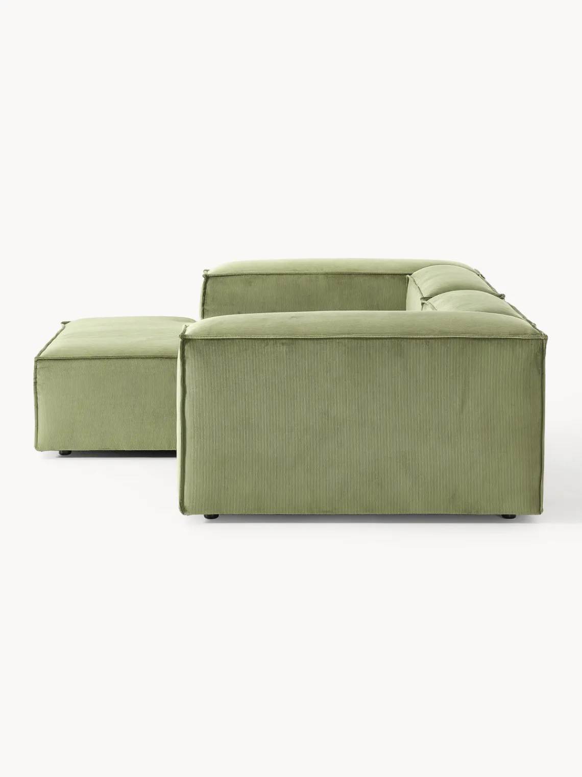 Westwing Collection Sofá rinconera modular de pana Lennon