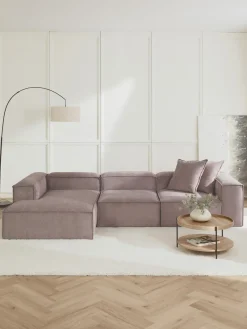 Westwing Collection Sofá rinconera modular de pana Lennon