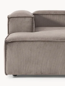 Westwing Collection Sofá rinconera modular de pana Lennon