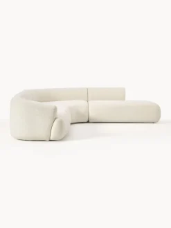 Westwing Collection Sofá rinconera modular de borreguillo Sofia (4 plazas)