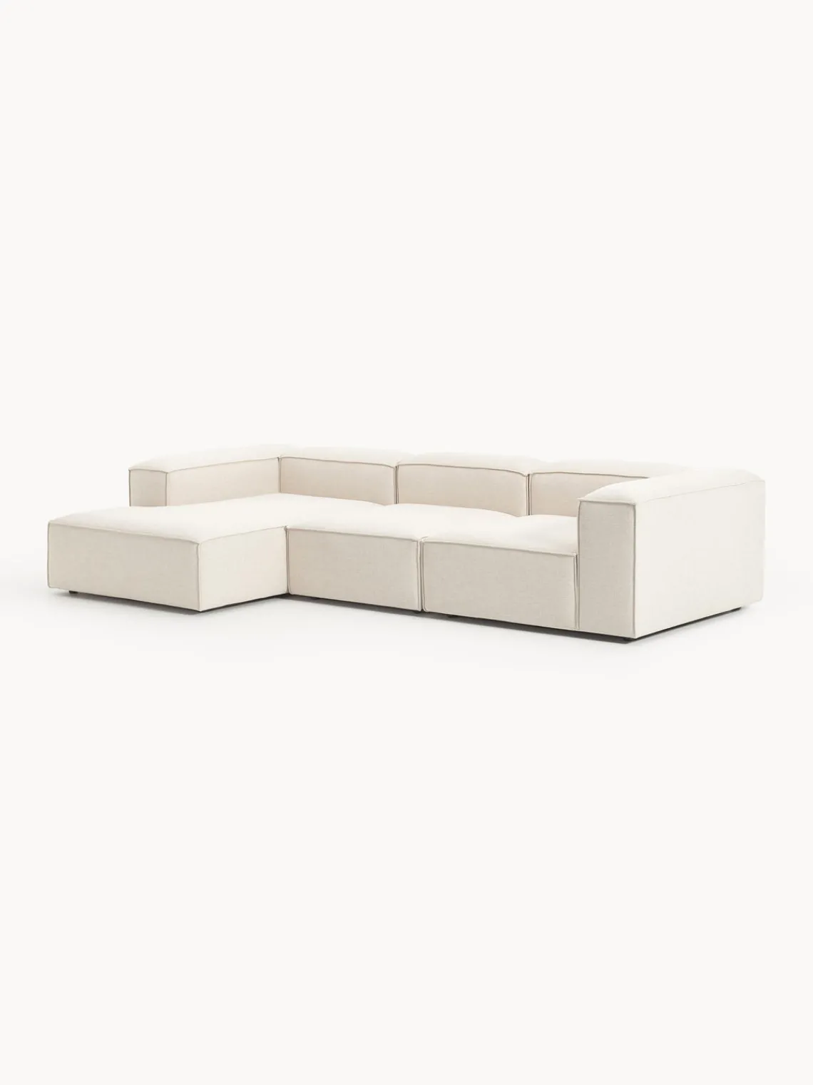 Westwing Collection Sofá rinconera modular de mezcla de lino Lennon^ Sofás