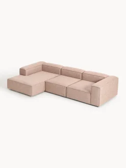 Westwing Collection Sofá rinconera modular de mezcla de lino Lennon
