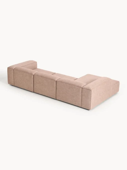 Westwing Collection Sofá rinconera modular de mezcla de lino Lennon