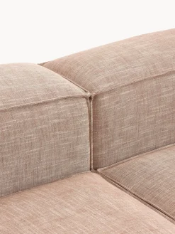 Westwing Collection Sofá rinconera modular de mezcla de lino Lennon
