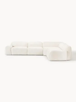 Westwing Collection Sofá rinconera modular de borreguillo bouclé Wolke (4 plazas)^ Sofás Rinconeras|Sofás