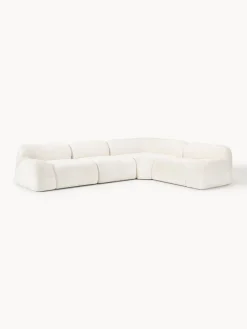 Westwing Collection Sofá rinconera modular de borreguillo bouclé Wolke (4 plazas)^ Sofás Rinconeras|Sofás