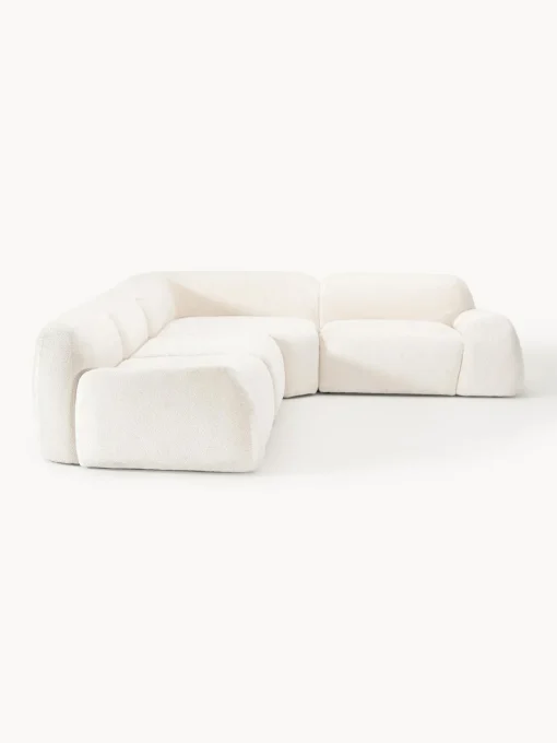 Westwing Collection Sofá rinconera modular de borreguillo bouclé Wolke (4 plazas)^ Sofás Rinconeras|Sofás