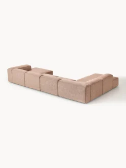 Westwing Collection Sofá rinconera modular de mezcla de lino Lennon