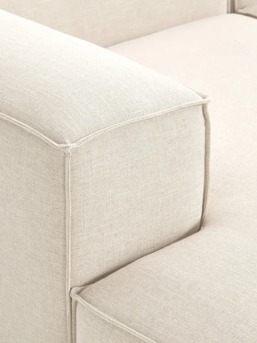 Westwing Collection Sofá rinconera modular de mezcla de lino Lennon^ Sofás