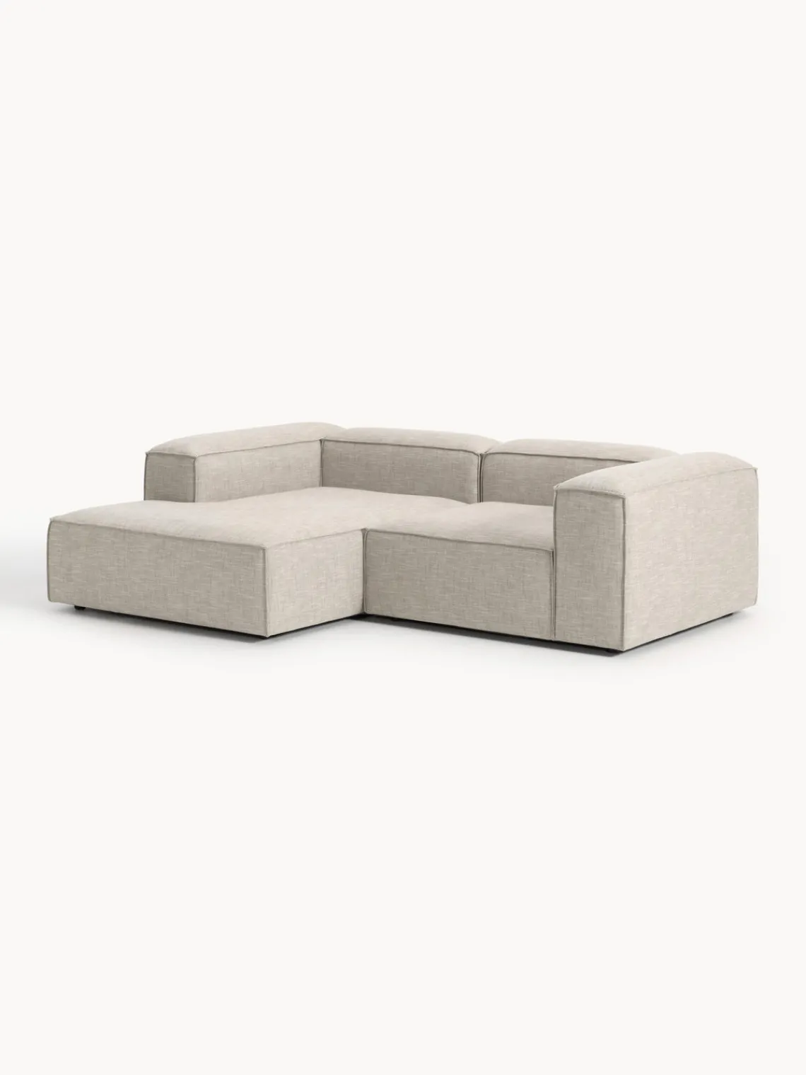 Westwing Collection Sofá rinconera modular de mezcla de lino Lennon^ Sofás