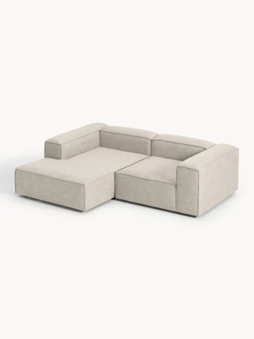 Westwing Collection Sofá rinconera modular de mezcla de lino Lennon^ Sofás