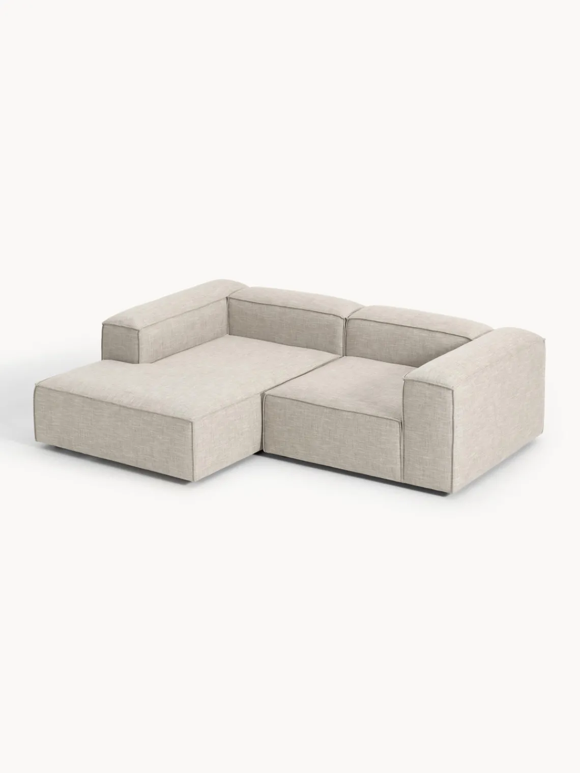 Westwing Collection Sofá rinconera modular de mezcla de lino Lennon^ Sofás