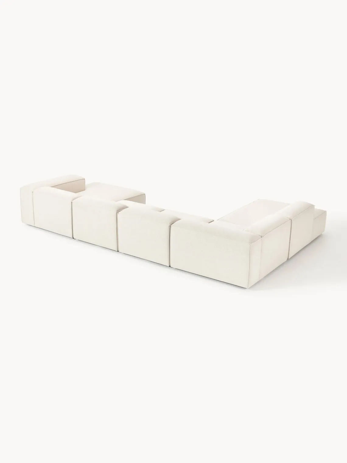 Westwing Collection Sofá rinconera modular de mezcla de lino Lennon