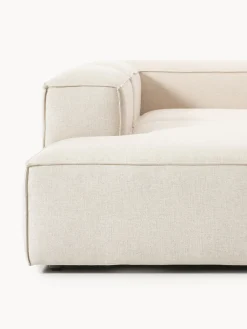 Westwing Collection Sofá rinconera modular de mezcla de lino Lennon