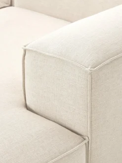 Westwing Collection Sofá rinconera modular de mezcla de lino Lennon