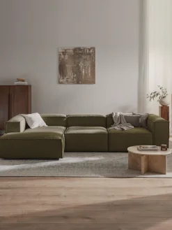 Westwing Collection Sofá rinconera modular en tejido bouclé Lennon