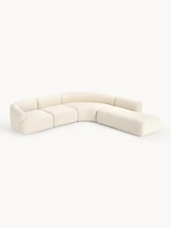 Westwing Collection Sofá rinconera modular en tejido bouclé Sofia (4 plazas)