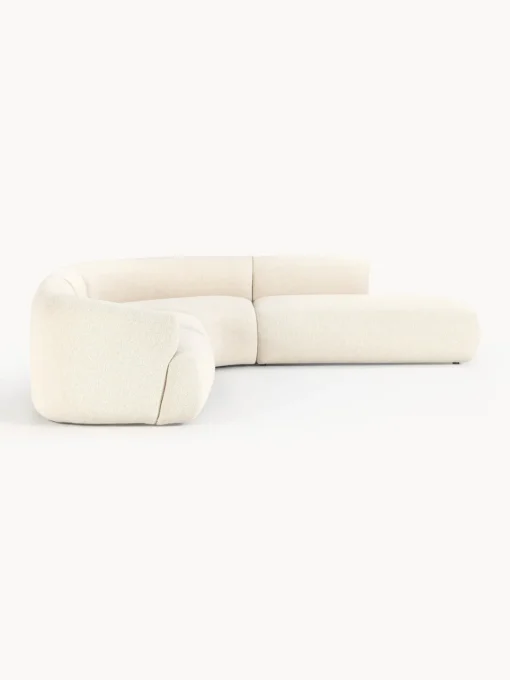 Westwing Collection Sofá rinconera modular en tejido bouclé Sofia (4 plazas)