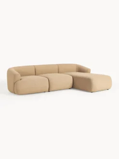 Westwing Collection Sofá rinconera modular en tejido bouclé Sofia (3 plazas)