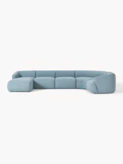 Westwing Collection Sofá rinconera modular en tejido bouclé Sofia