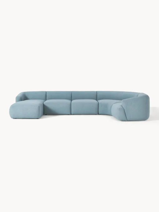 Westwing Collection Sofá rinconera modular en tejido bouclé Sofia