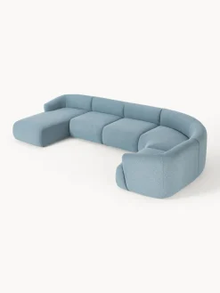 Westwing Collection Sofá rinconera modular en tejido bouclé Sofia