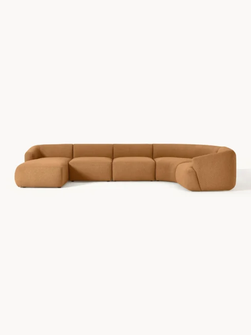 Westwing Collection Sofá rinconera modular en tejido bouclé Sofia