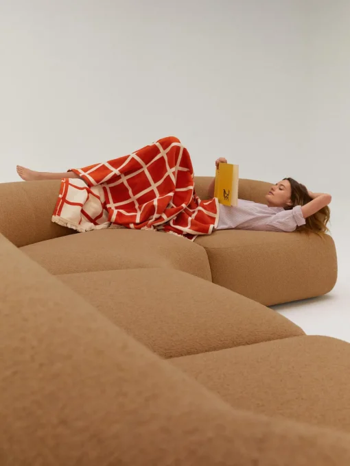 Westwing Collection Sofá rinconera modular en tejido bouclé Sofia