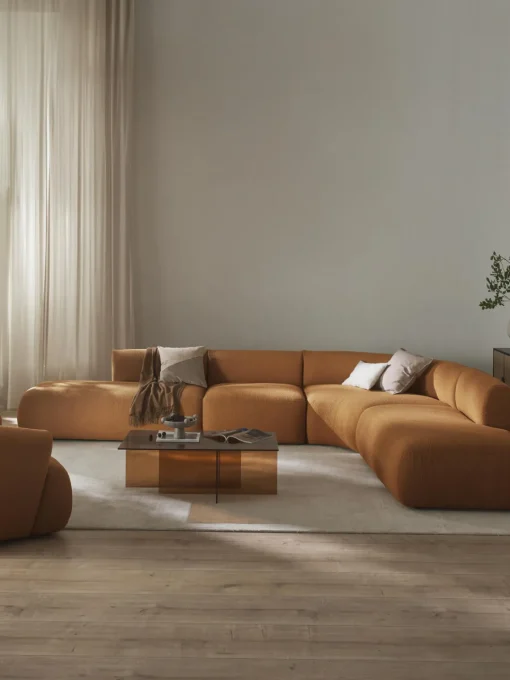 Westwing Collection Sofá rinconera modular en tejido bouclé Sofia (4 plazas)^ Sofás Rinconeras|Sofás