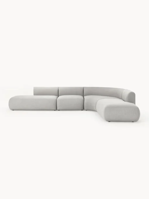 Westwing Collection Sofá rinconera modular en tejido bouclé Sofia (4 plazas)