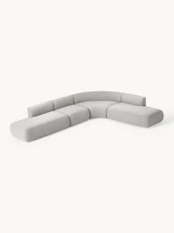 Westwing Collection Sofá rinconera modular en tejido bouclé Sofia (4 plazas)