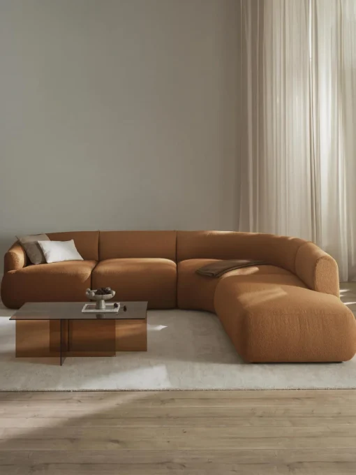 Westwing Collection Sofá rinconera modular en tejido bouclé Sofia (4 plazas)^ Sofás Rinconeras|Sofás