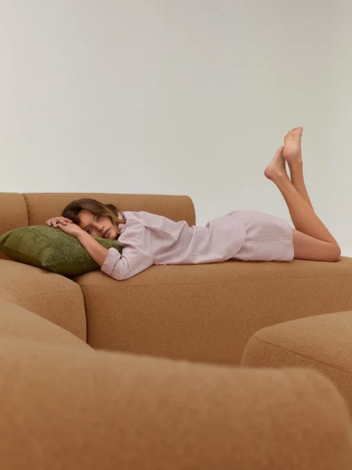 Westwing Collection Sofá rinconera modular en tejido bouclé Sofia (4 plazas)^ Sofás Rinconeras|Sofás