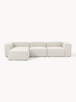 Westwing Collection Sofá rinconera modular en tejido bouclé con reposapiés izquierdo/derecho Lennon (4 plazas)^ Sofás 4 Plazas|Sofás