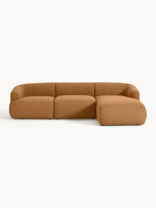 Westwing Collection Sofá rinconera modular en tejido bouclé Sofia (3 plazas)