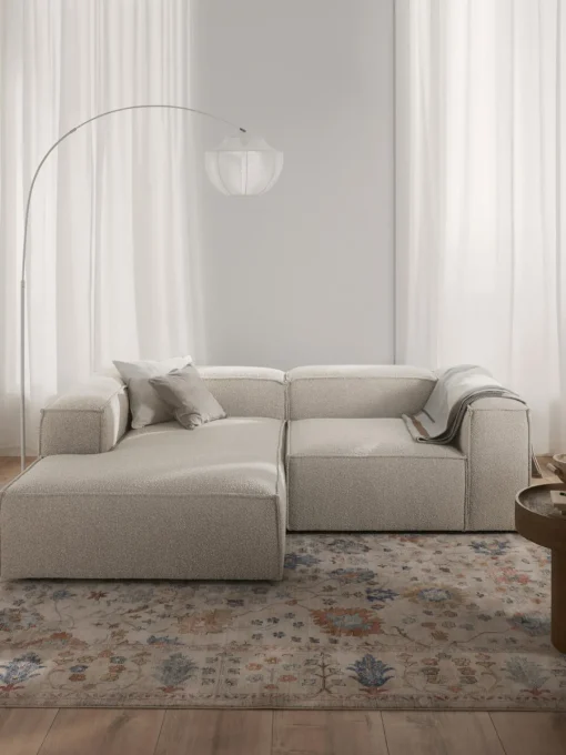 Westwing Collection Sofá rinconera modular en tejido bouclé Lennon^ Sofás