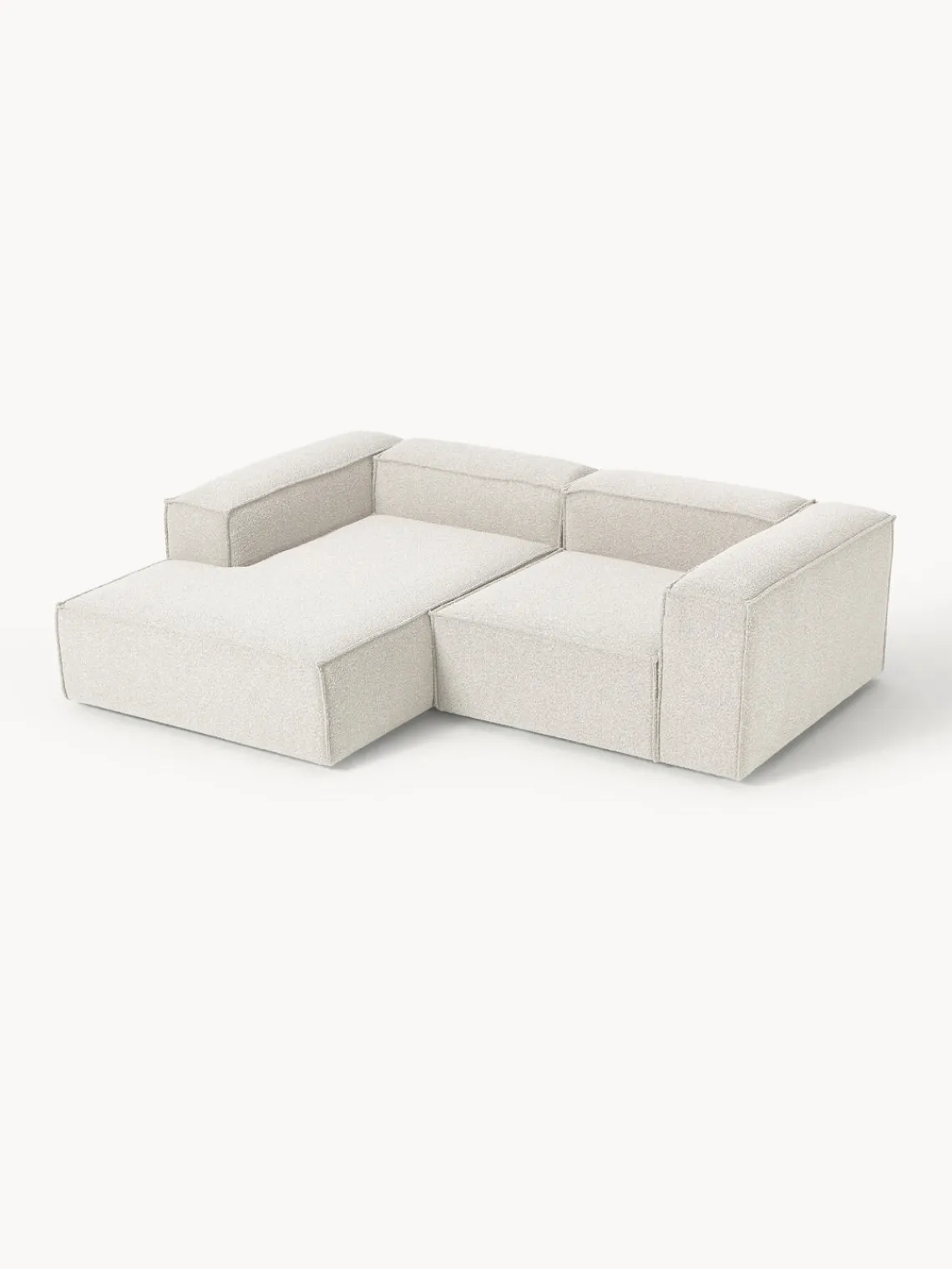 Westwing Collection Sofá rinconera modular en tejido bouclé Lennon^ Sofás
